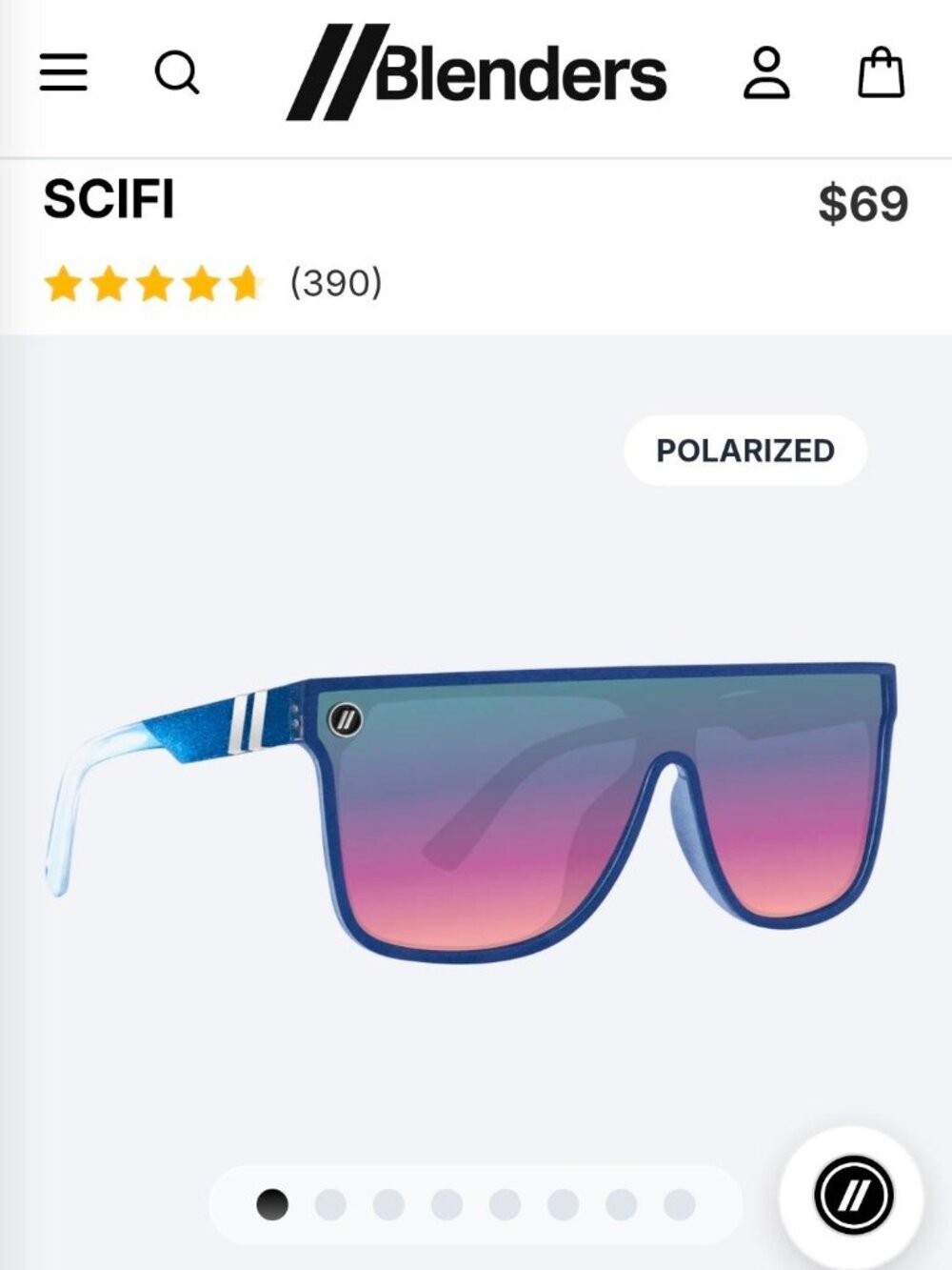NEW Blenders Eyewear SCIFI Polarized Sunglasses Blue Pink Mirror Lens